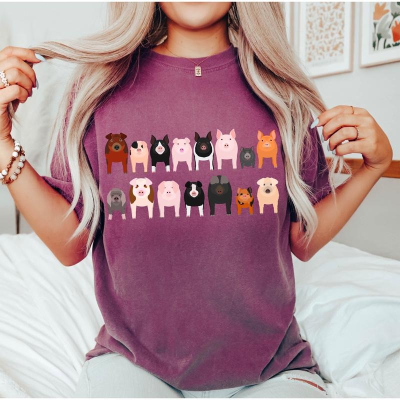 Pig Breeds Farm Animal Lover T-Shirtstyle{n002}2 T-Shirts, Hoodie, Sweatshirt | DripVista.com