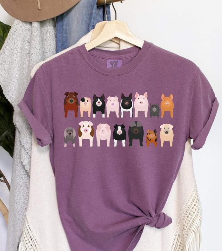 Pig Breeds Farm Animal Lover T-Shirtstyle{n002}4 T-Shirts, Hoodie, Sweatshirt | DripVista.com