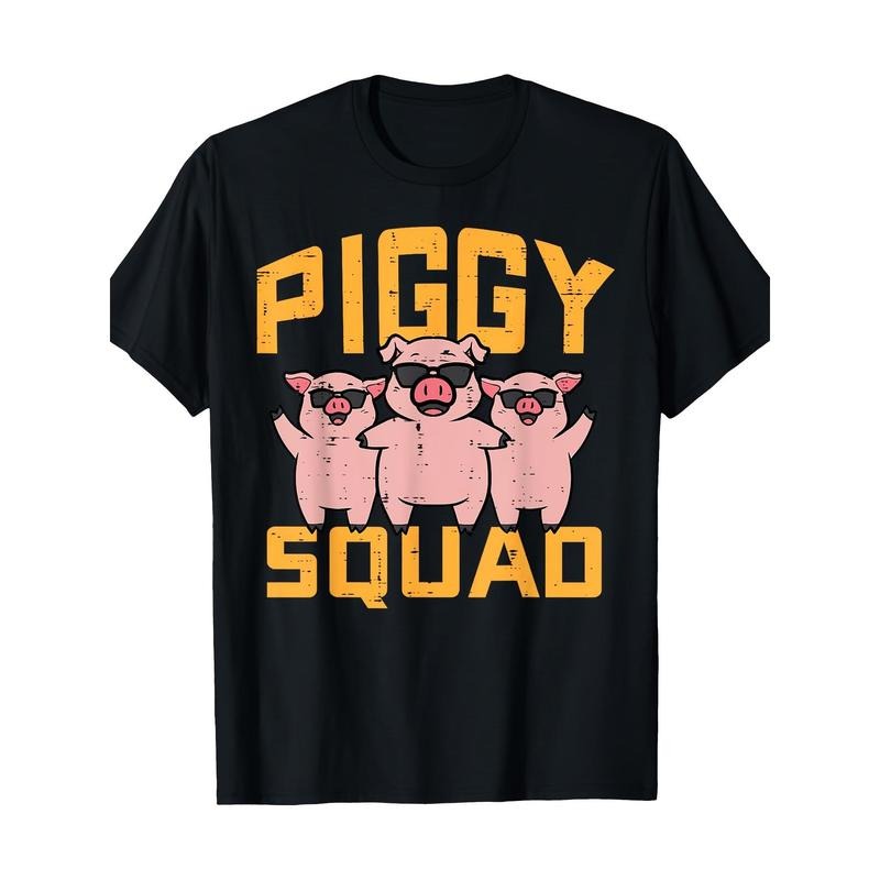 Pig Lover Piggy Squad Hog Farmer Crew Swine T-Shirt-100% Cotton  made in usa Hoodie, Sweatshirt | DripVista.com