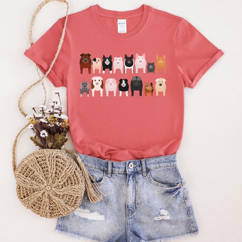 Pig Lovers Super Soft Tees, Farm Animal Shirts, Illustration, Breeds Hoodie, Sweatshirt | DripVista.com