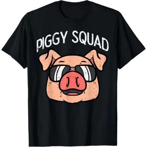 Piggy Squad Funny Pig Farmer Hog Farm Animal Men T-Shirt Made in USA Hoodie, Sweatshirt | DripVista.com