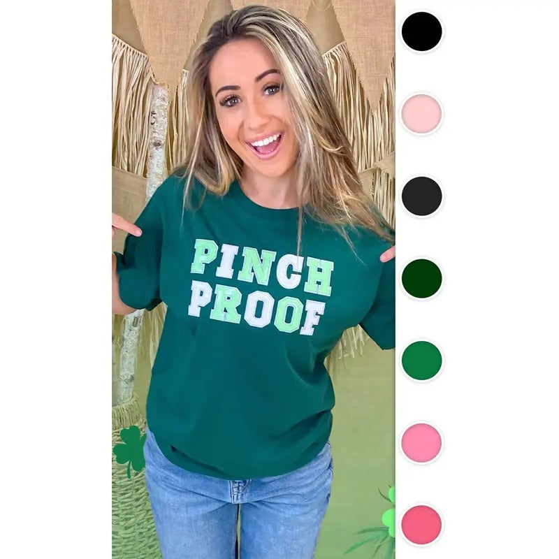 Pinch Proof St Patricks Day Sequin Graphic T-Shirt Hoodie, Sweatshirt | DripVista.com