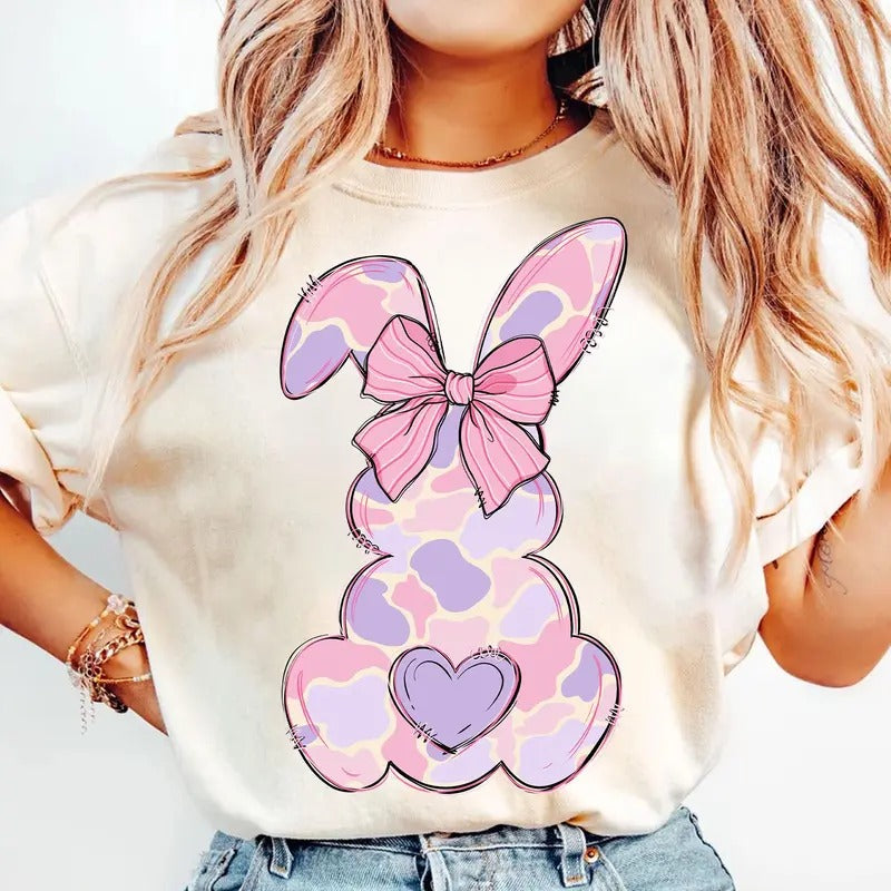 Pink Camo Bunny Egg Hunter Shirt, Bunny Easter's Day Sweater, Pink Camoflage Bunny Egg Hunt Retro Shirt, Easter Day Gift...