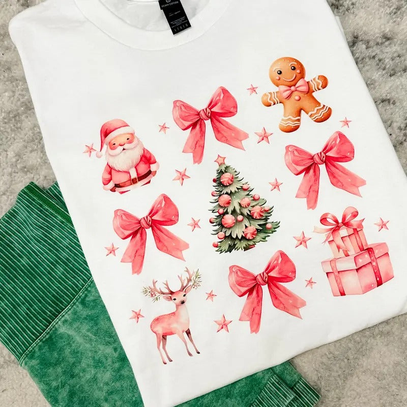 Pink Christmas Graphic Top