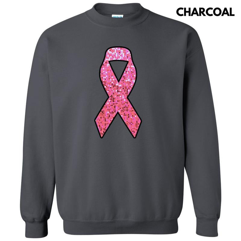 Pink Faux Glitter Ribbon Sweatshirt 'NLB' T-Shirts, Hoodie | DripVista.com