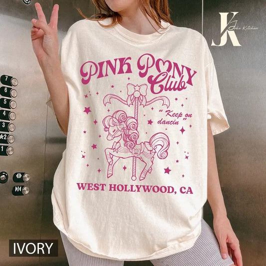Pink Pony Club T-Shirt, Chappell Roan T-Shirt, Comfort Colors Shirt, Midwest Princess 2024 Tour Shirt, Sapphic Lesbian WLW Pride Music Clothing