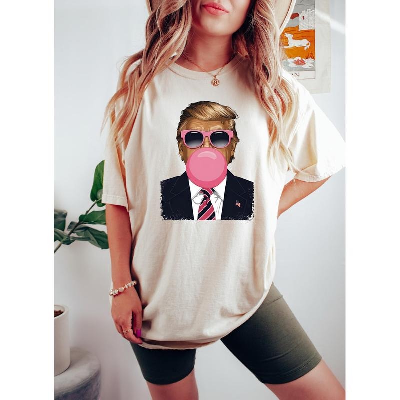Pink Sun Glasses Trump Bubble Gum Shirt, Republican Shirt, Trump Supporters T-Shirt, Trump Sweatshirt, President 2024...