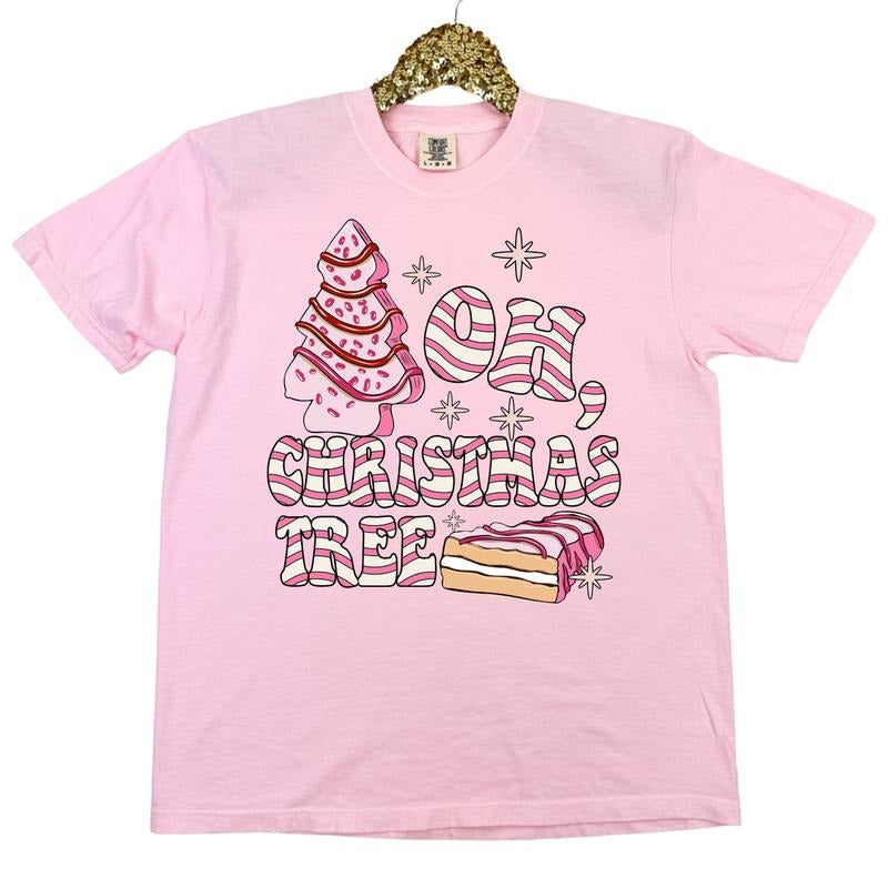 Pink Tree Cake Comfort Colors T-Shirt 'NLB' Hoodie, Sweatshirt | DripVista.com