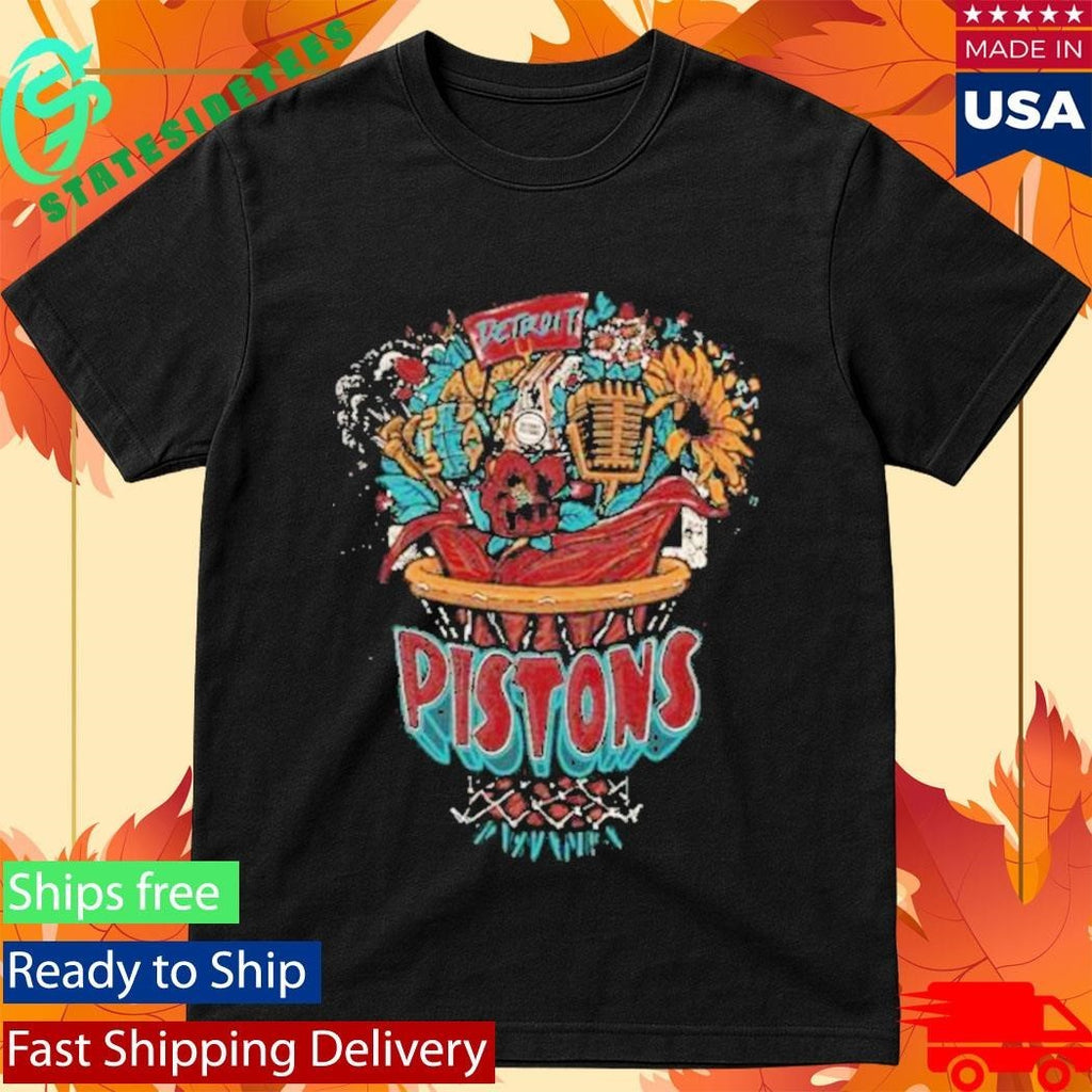 Pistons Detroit Basketball Bouquet Shirt