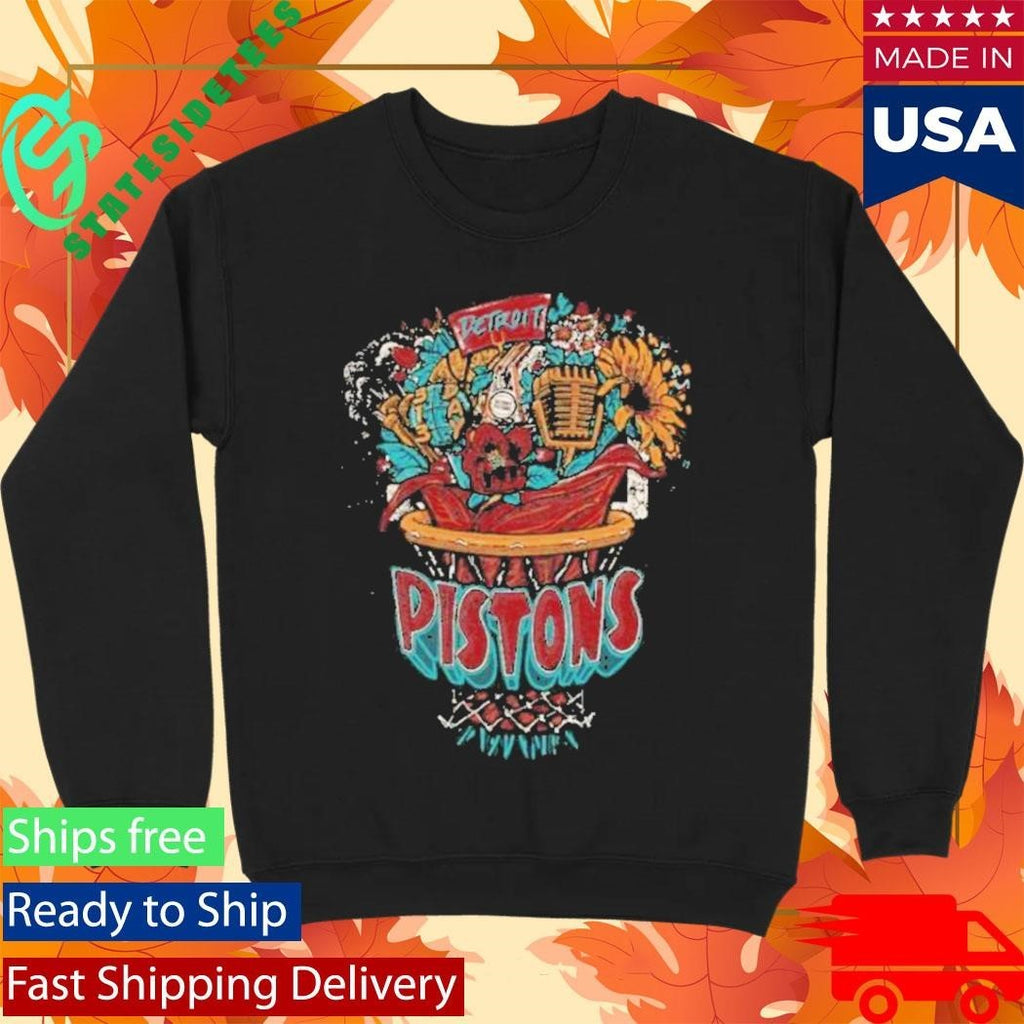 Pistons Detroit Basketball Bouquet Shirt