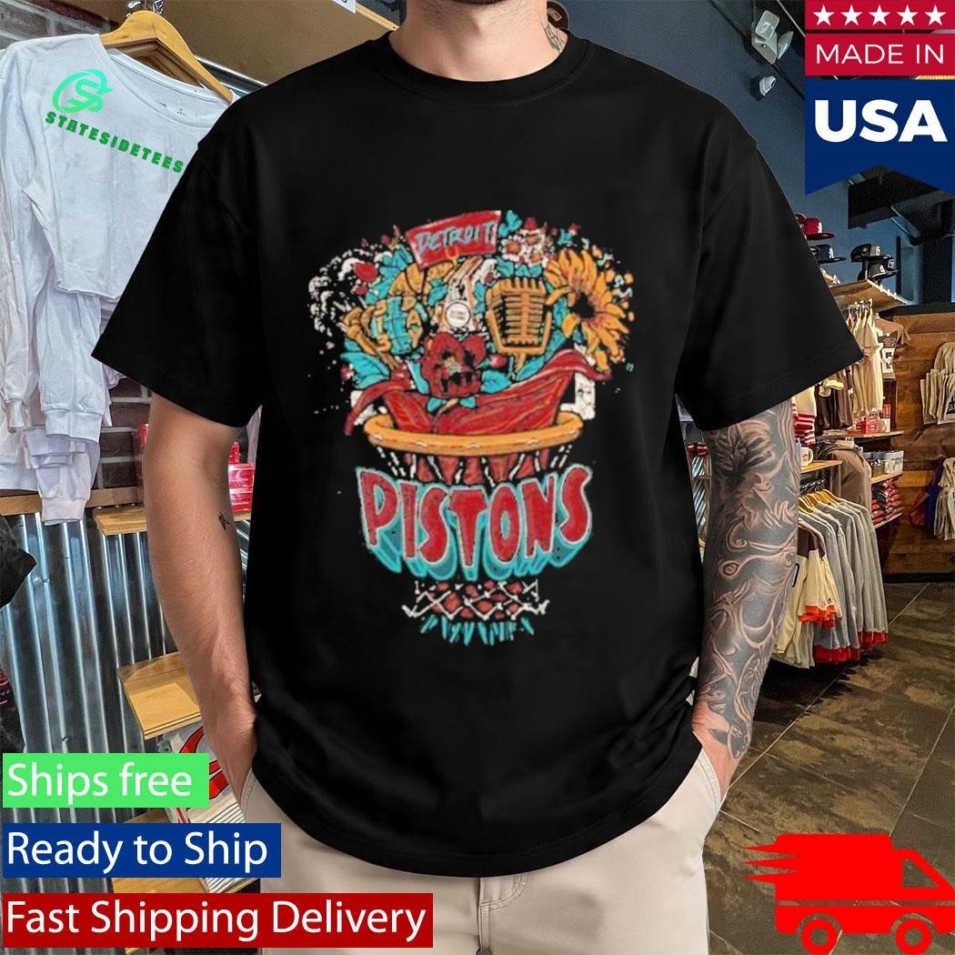Pistons Detroit Basketball Bouquet Shirt