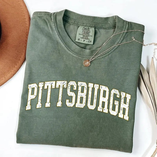 Pittsburgh, Football, Sports, Game Day, Big Game, Touchdown, Tailgate Party, University, College, State Tshirt, Women's Comfort Colors Tshirt, Graphic Tee