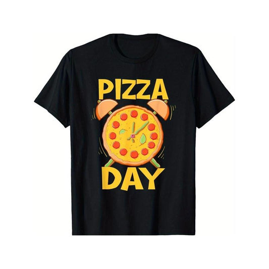 Pizza Baker Food Lover T-Shirt for Men Women, Unsex Trendy Tops Crew Neck Tee, Comfort Street Style Black Tee, Must-have Fashionable Autumn Tee Made in USA