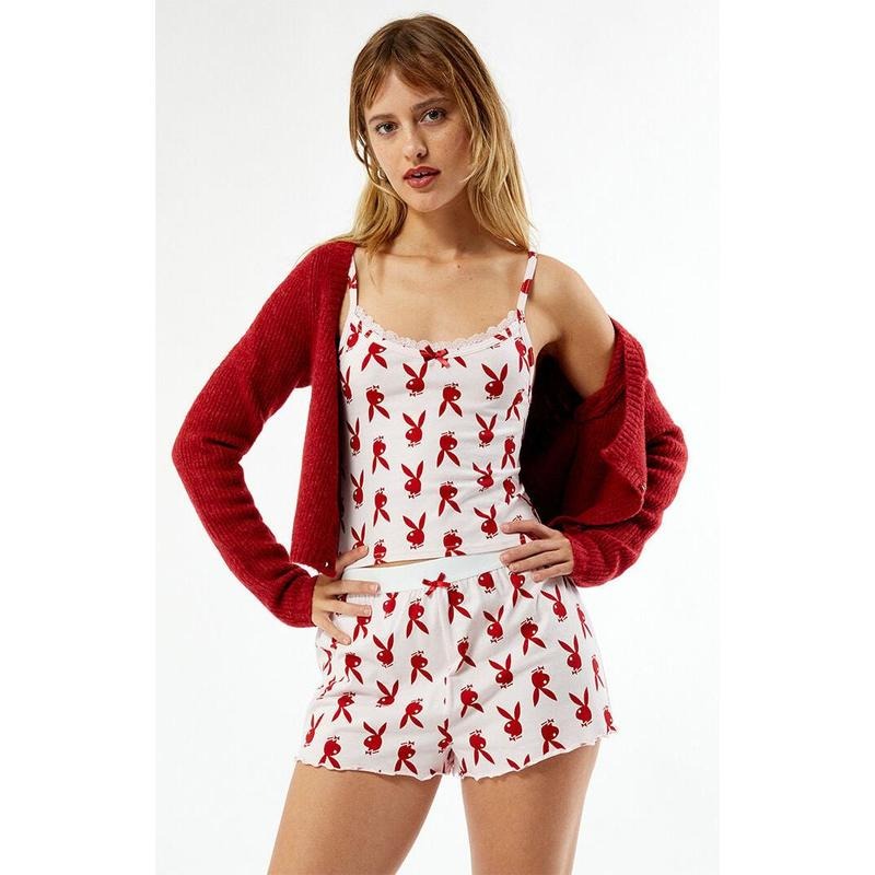 Playboy Women's By PacSun Bunny Print Sleep Shorts T-Shirts, Hoodie, Sweatshirt | DripVista.com