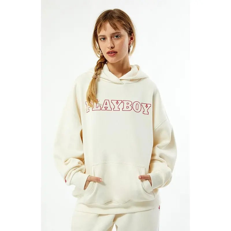 Playboy Women's By PacSun Oversized Hoodie T-Shirts, Sweatshirt | DripVista.com