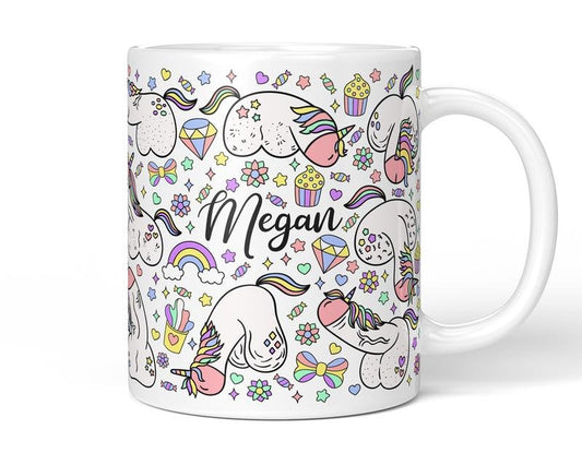 Playful Penicorn Coffee Mug, Fun Humorous Gift For Adults And Unicorn Lovers, Graphic Tees, Funny Coffee Mug Gift