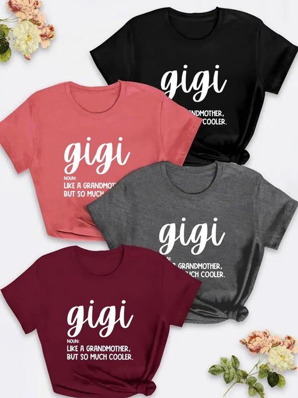 Plus Letter Print Round Neck Tee, Casual Short Sleeve T-Shirt for Summer, Women'WB shield Plus Clothing for Daily Wear...