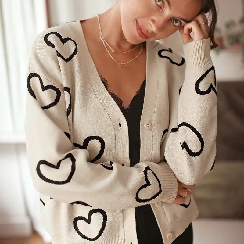 Plus Size Button Down Drop Shoulder Printed Sweater Cardigan OuterwearY2K T-Shirts, Hoodie, Sweatshirt | DripVista.com