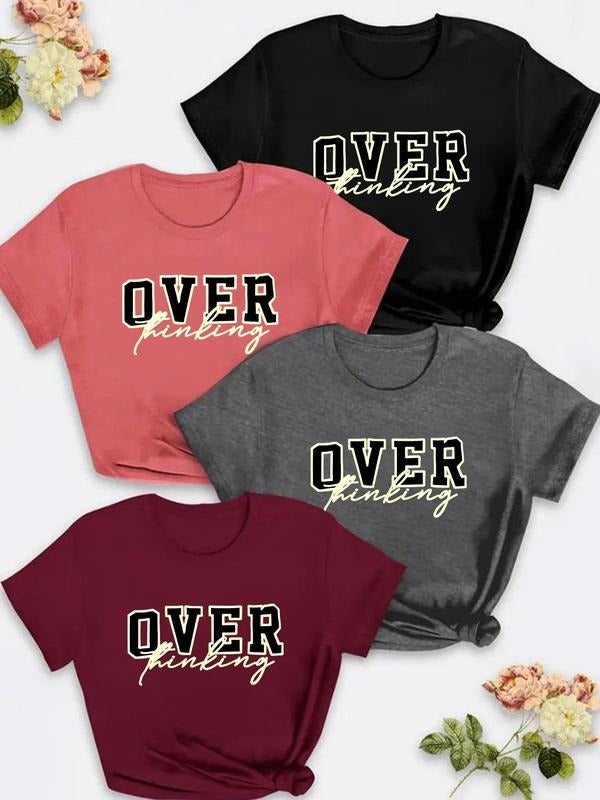 Plus Size Women'WB shield Letter Print Short Sleeve Tee, Casual Round Neck T-Shirt, Women'WB shield Plus Clothing for...
