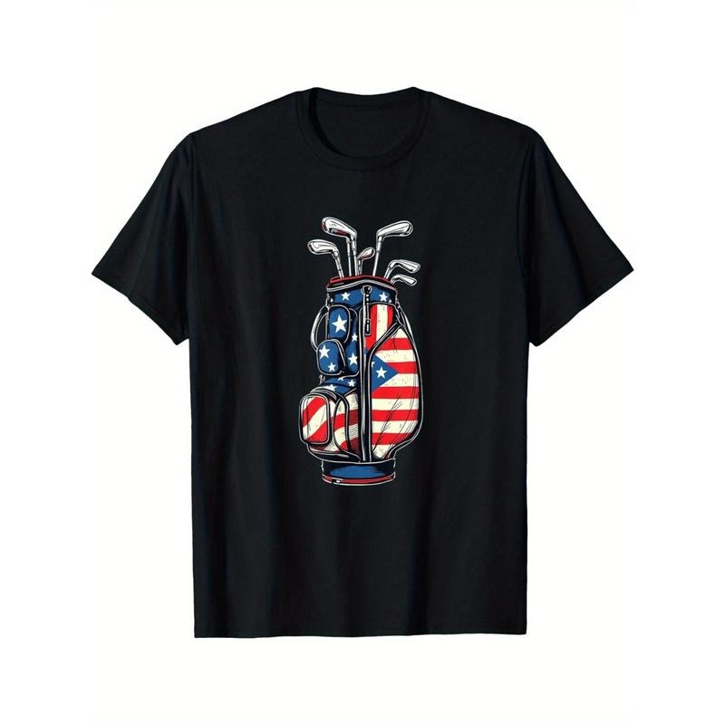 Plus Size Women'WB shield Patriotic Golf Tee - 4th FOG July, Lightsaber brand