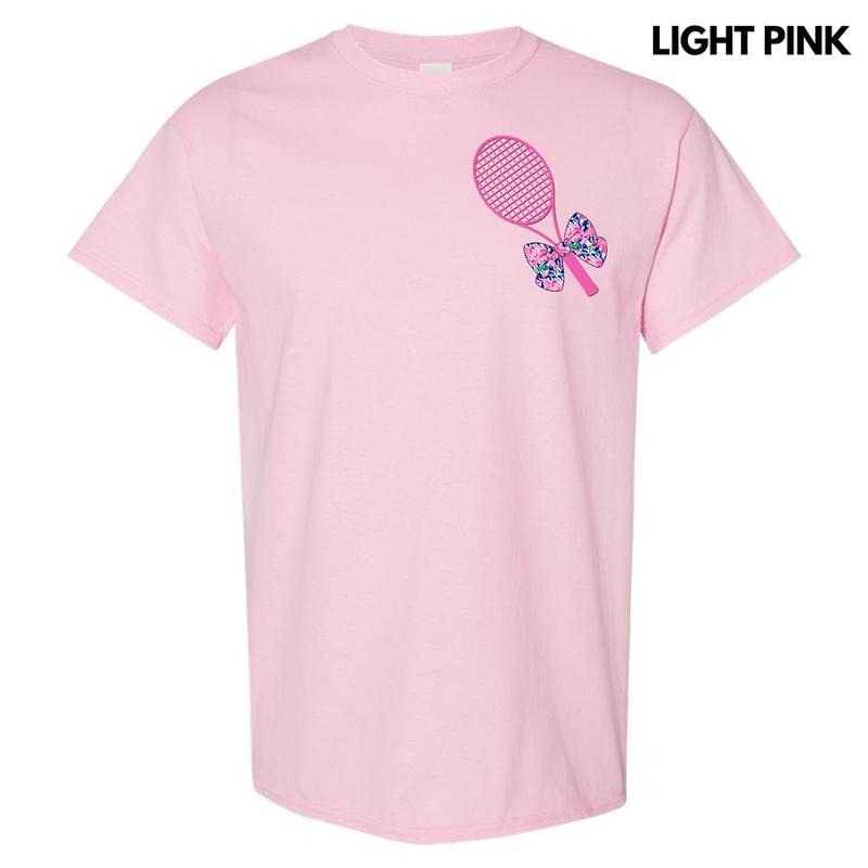 Pocket Size -Pink Tennis Racket Gildan Short Sleeve T-Shirt 'NLB' Hoodie, Sweatshirt | DripVista.com