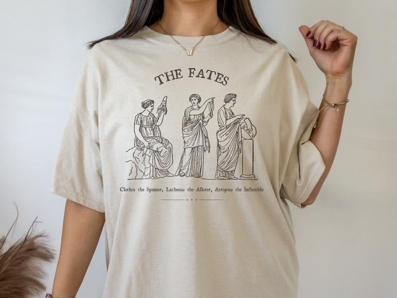 Poet Shirt The Fates Shirt Moirai Greek Goddess Greek Mythology Shirt Dark Academia Clothing Literature Shirt Ancient...