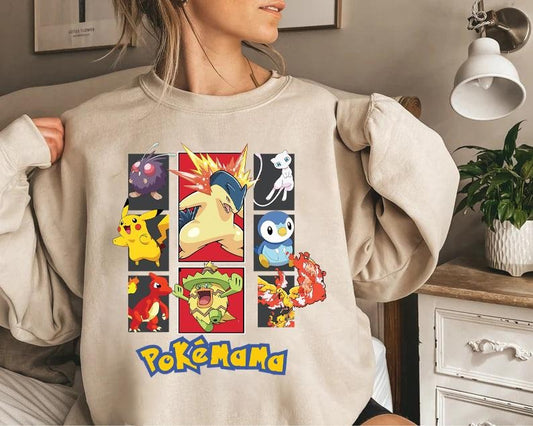 Pokemama Shirt, Pokemon T-Shirt Hoodie, Mama Shirt, Pokemon Lover, Pokemon Game, Game Day Sweatshirt, Mother's Day Shirt, Gift For Mom