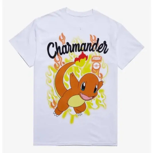 Pokemon Charmander Gaming Tee Crewneck Unisex Basic T-Shirt, Anime Shirt, Graphic T-Shirt, Pokemon Vintage Shirt, Gift For man for her Top Menswear