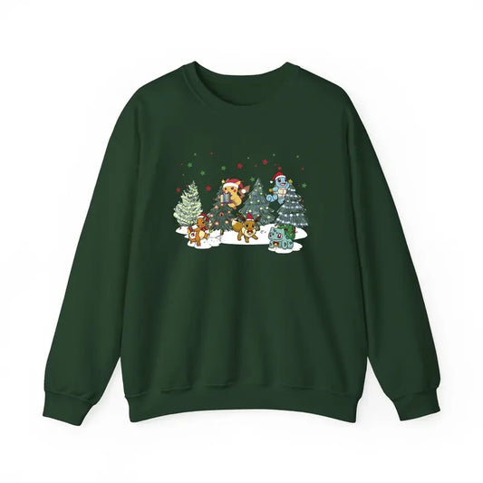 Pokemon Christmas Sweatshirt, Anime Christmas Sweatshirt, Pikachu Sweatshirt, Pokemon Charactersstyle{n002}4