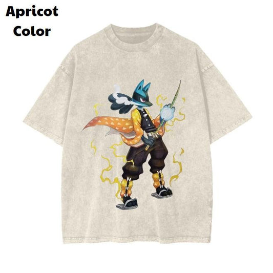 Pokemon Vintage Tees, Lucario Slayer T-Shirt, Pokemon Graphic Tees, Pokemon Shirt, Unisex Anime Shirt, Menswear Womenswear Streetwear