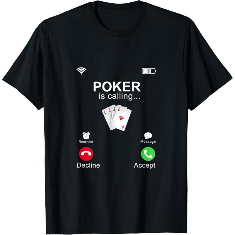 Poker Is Calling Phone Design - Funny Poker T-Shirt made in usa Hoodie, Sweatshirt | DripVista.com