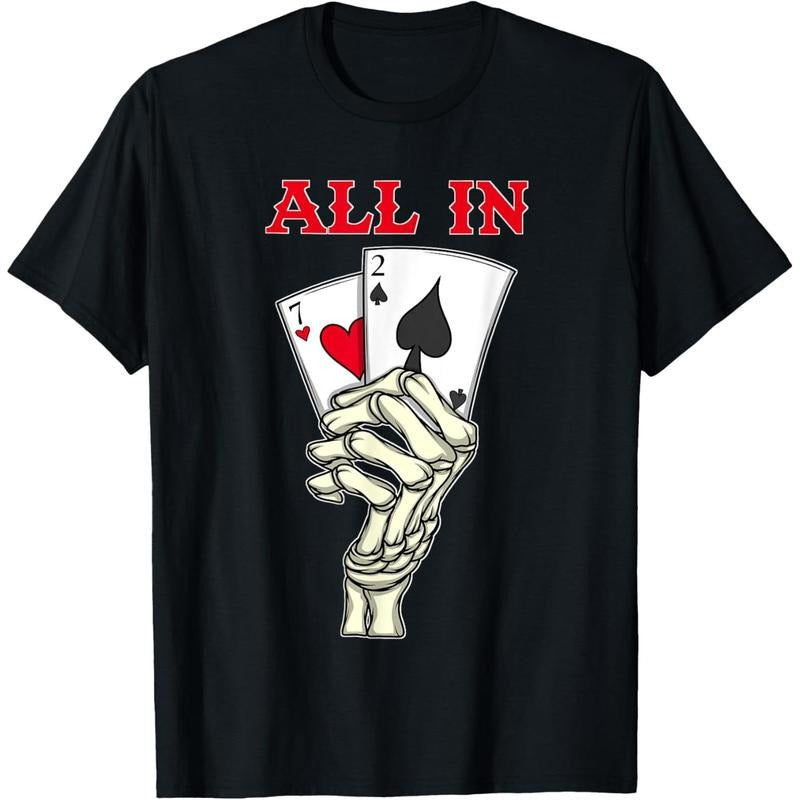Poker Men 7 2 Skeleton Hand Texas Holdem Poker Player T-Shirt made in usa Hoodie, Sweatshirt | DripVista.com