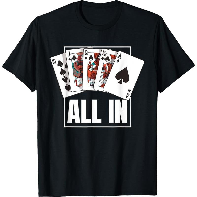 Poker Shirt Royal Flush All in Player Texas Holdem T-Shirt made in usa Hoodie, Sweatshirt | DripVista.com