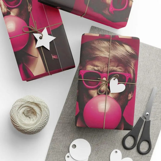 Political Humor Wrapping Papers, Trump Gift Wrap, GOP Party Supplies, Conservative Christmas Decor, Funny MAGA Design, Patriotic Present