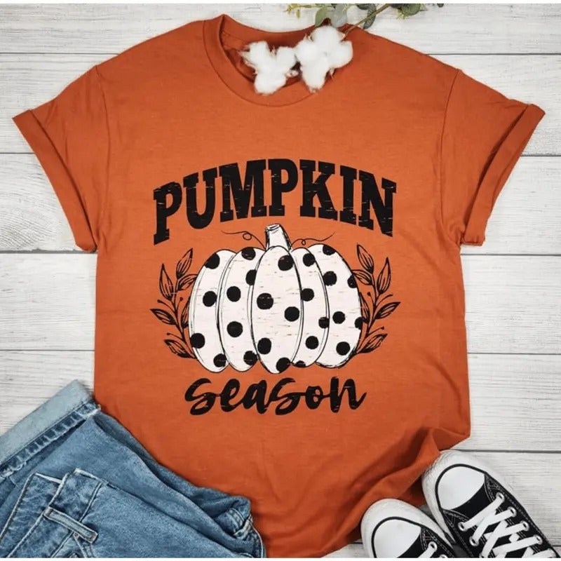 Polka Dot Pumpkin Graphic Tee