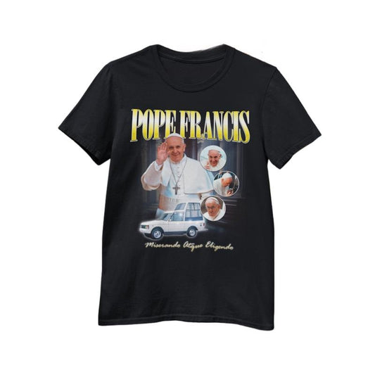 Pope Francis, Vicar of ChristT-Shirt Casual Style Crew Neck Short Sleeve T-Shirt Tops Trendy for Unisex
