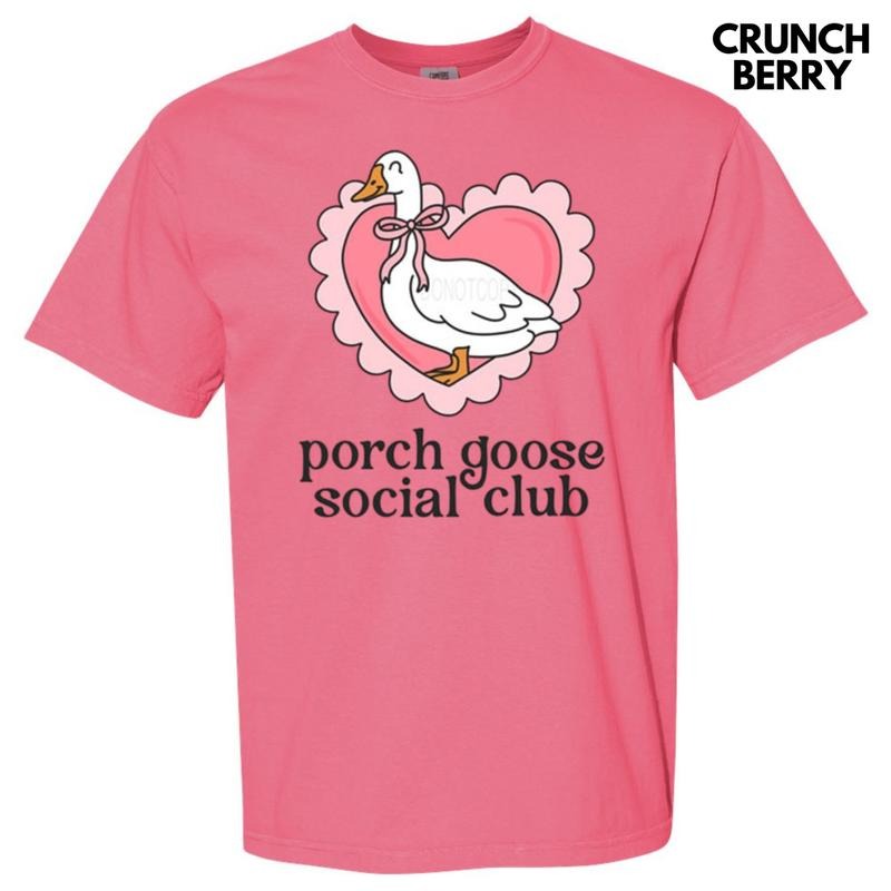 Porch Goose Social Club Comfort Colors T-Shirt Hoodie, Sweatshirt | DripVista.com