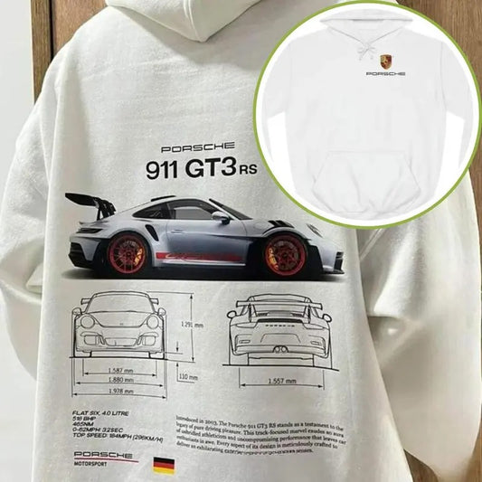 Porsche 911 GT3 RS Aesthetic Hoodie DRG,  Porsche T-Shirt DRG, Sweatshirt, Porsche  Hoodie Menswear Classic Cotton Collar Embroidered