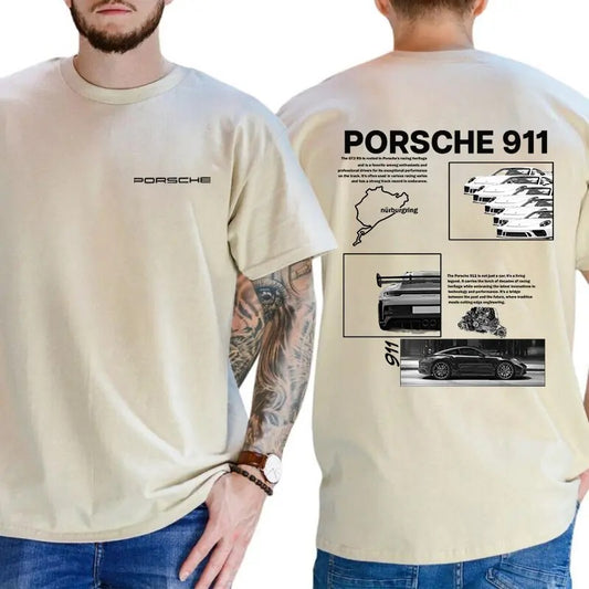 Porsche 911 Heritage Streetwear T-Shirt, Trendy Car Lover Shirt, Car Lover Tee, Gifts for Car Guys, Gifts for Boyfriend, Gift for Friends, Gift for Girlfriend, Gift for Car Girls