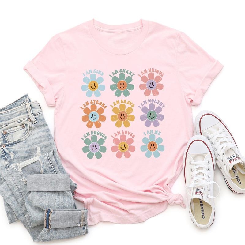 Positive Affirmations, Daisy, Retro, Super Soft Tshirt Hoodie, Sweatshirt | DripVista.com