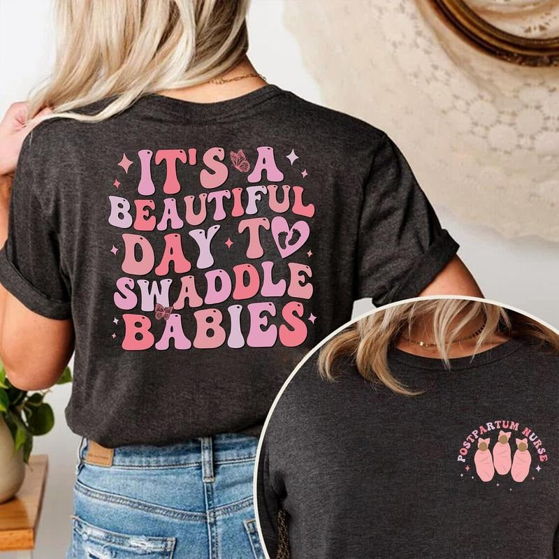 Postpartum Nurse T-shirt, Mother Baby Nurse Shirt, Obstetrics Nurse, Gift For Nurse Hoodie, Sweatshirt | DripVista.com