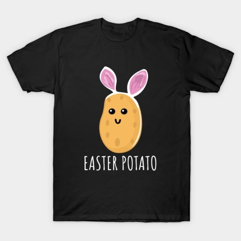 Potato Easter Bunny T-Shirt - Hopping into Spring with WB shield Spud Twist Hoodie, Sweatshirt | DripVista.com