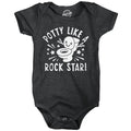 Potty Like A Rock Star Baby Bodysuit Funny Sarcastic Toilet Graphic Novelty Jumper For Infants Funny Baby Onesies Sarcastic Onesie for Baby Funny Funny Adult Humor Onesie Novelty Onesie Black -