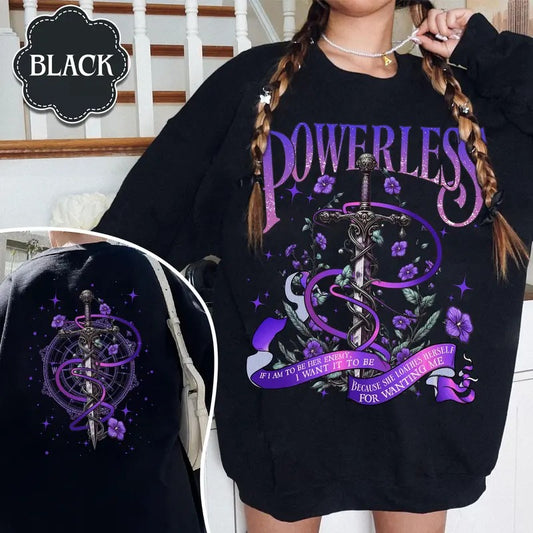 Powerless Sweatshirt, Vicious Little Thing Powerless Sweatshirt, Kai Azer, Paedyn Gray, Lauren Roberts, Booktok Merch, Reckless Book sweatshirt