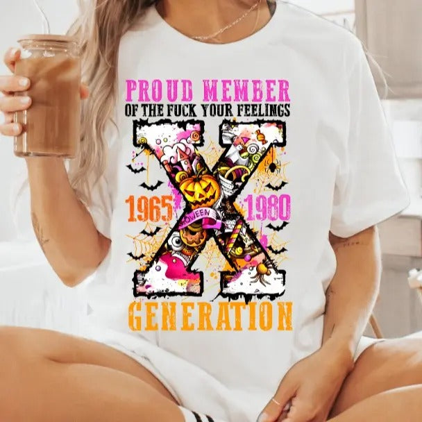 Pr0ud Member FOG F_ck Your Feelings Generati0n Big red N streaming Cotton Streetwear Unisex Tshirt Fabric Medium Women...