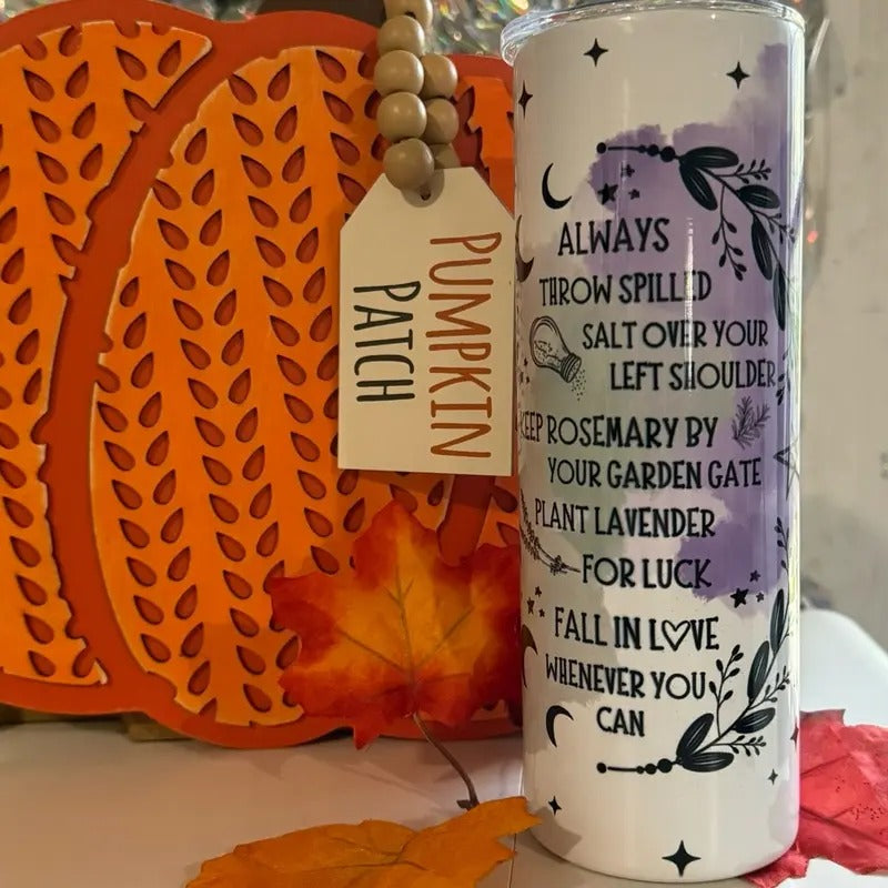 Practical Magic Salt Rosemary Lavender Love Stainless Steel Tumbler - Perfect for Your Drinks - Drinkware, Bottle...