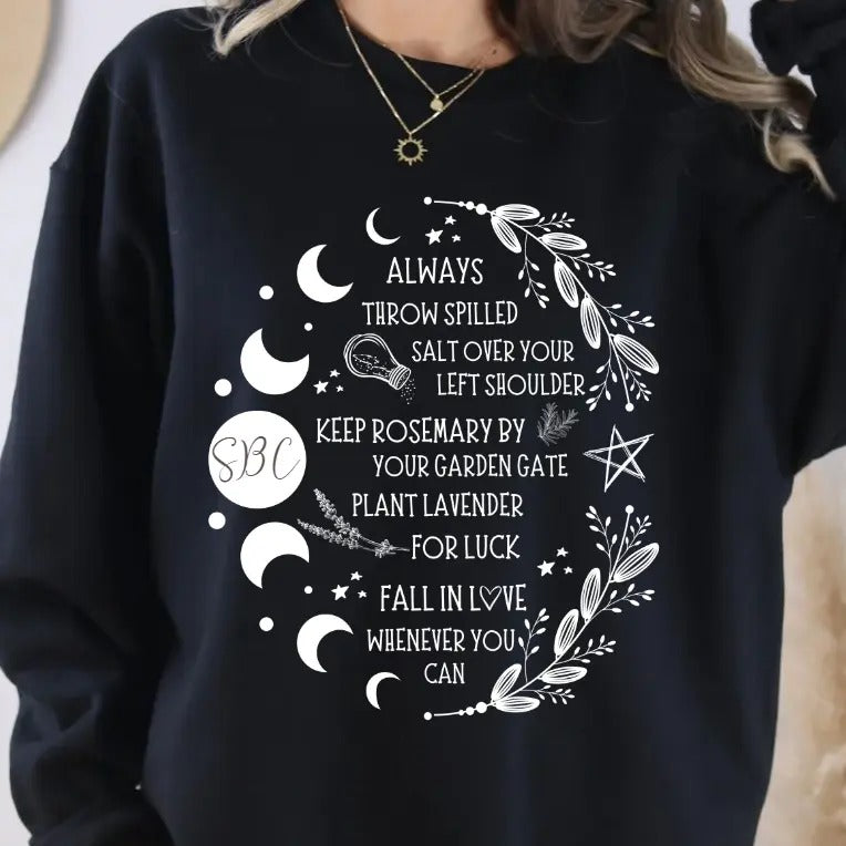 Practical Magic Salt Rosemary Lavender Love Sweatshirt Casual Pullover T-Shirts, Hoodie | DripVista.com