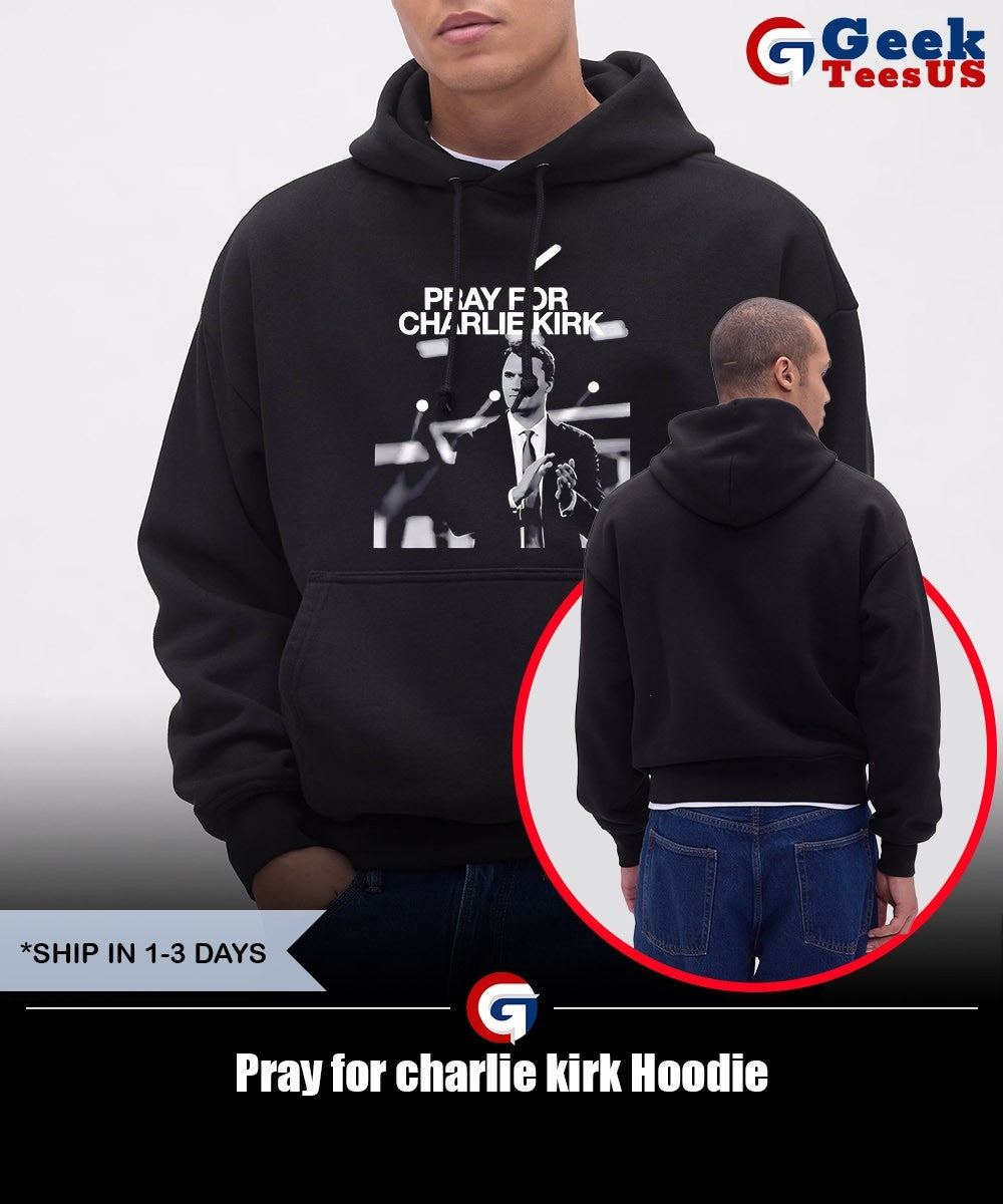 Pray for charlie kirk portrait shirt