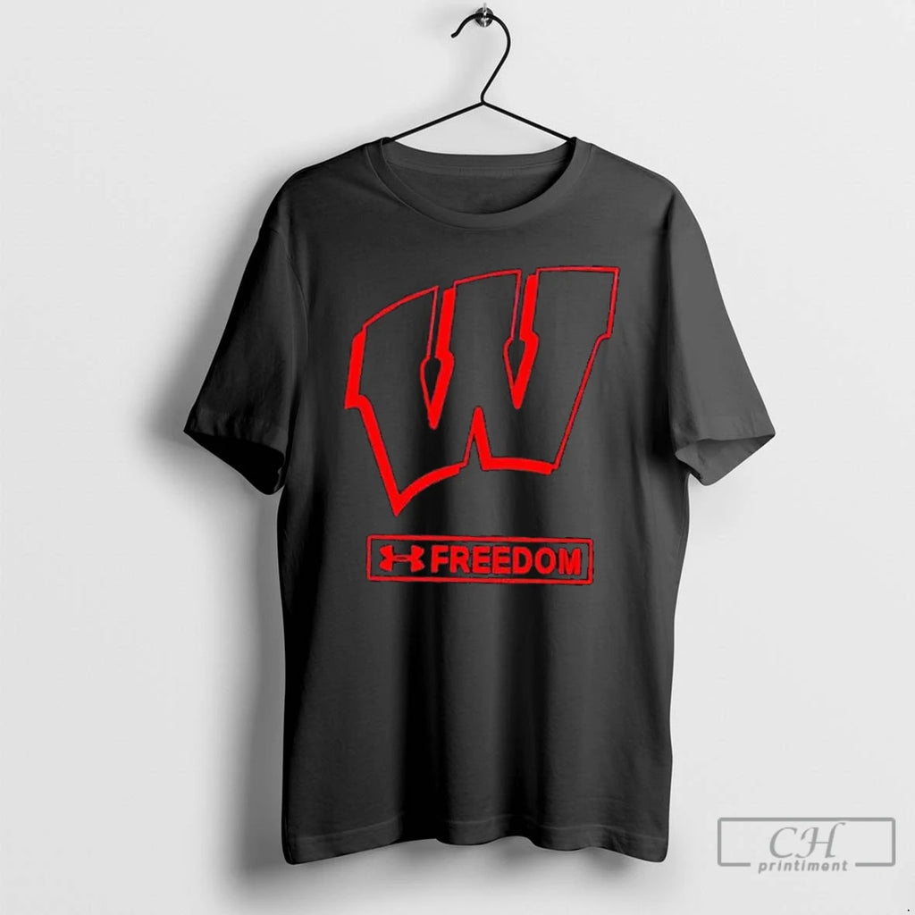 Premium 2025 Freedom Wisconsin Badgers Football Mascot Coach Luke Fickell T-Shirts, Hoodie, Sweatshirt | DripVista.com