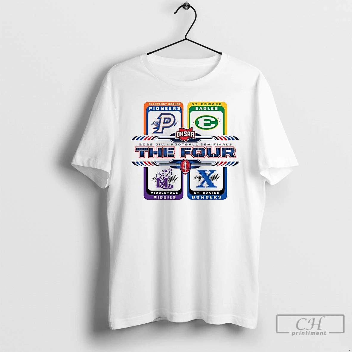 Premium 2025 Ohsaa Division 1 Football State Semi Finals The Four Ornaments T Shirts Sweater Hoodie, Sweatshirt